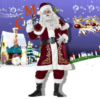 Božićne Kostime Odrasli Muškarci I Žene Stilova Djed Mraz Božić Haljine Božićni Parovi Nošnje Kostim Kostim Za Odrasle