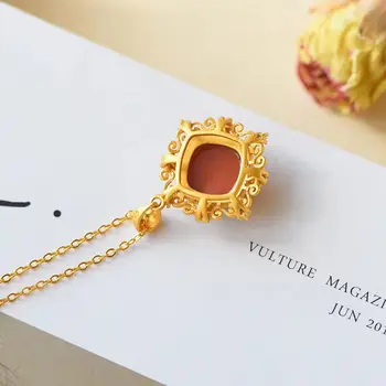 Dizajner epoksidna emajl porculan zanat privjesak ogrlica optočena cirkonij niša dizajn svjetla luksuzne ženske marke nakit