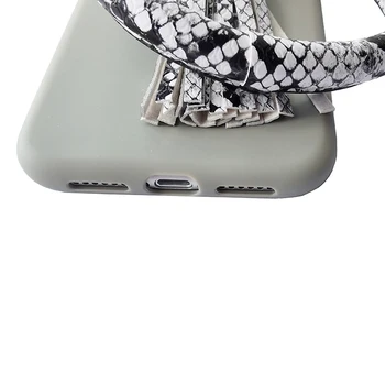 Luksuzni zmija koža manšeta kićankama torbica za telefon iphone 11 11Pro XR X XS Max SE 6S 7 8 Plus soft mat silikonska torbica