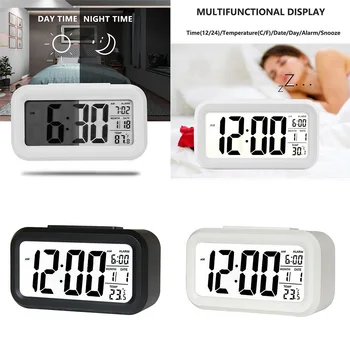 Digitalni alarm sat s baterijskim napajanjem stražnje svjetlo/funkcija ponavljanja/veliki digitalni zaslon led ekran za spavaće sobe 1 kom. prijenosni