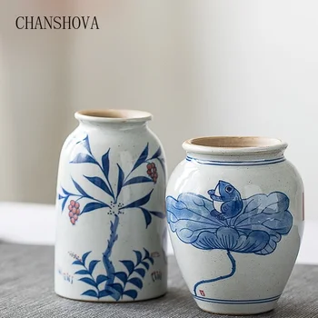 CHANSHOVA China klasicni ručno oslikane keramičke vaze za cvijeće uredski dekor pribor za uređenje doma porculan vaza za cvijeće H227
