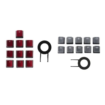 10 komada, Crvena/siva svjetla keycap game keyboard keycap Corsair K70 K65 K95 G710 RGB STRAFE mehanička tipkovnica keycap