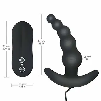10 Frekvencijski Vibracioni Masažu Prostate Analni Čep Vibrator Perle Stražnjica Seks Igračke Vodootporan Snažan Ožičen Za Muškarce Parova