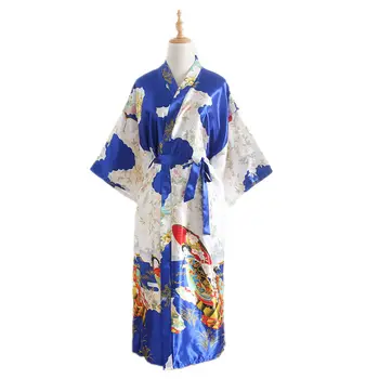 Berba ispis kineski žene satiny ogrtač ogrtač za kupanje seksualno kimono ogrtač pidžama duge random pidžama jedan-veličina-HD10