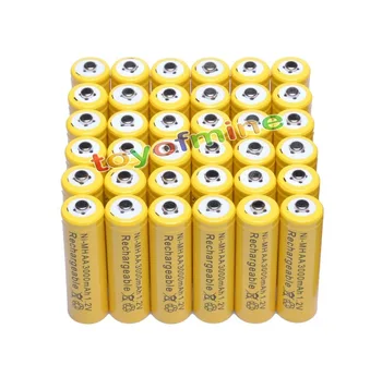 36x AA 3000mAh 2A 1.2 V Ni-MH žuta akumulatorski element za MP3 RC igračke