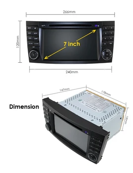 Zaslon osjetljiv na dodir auto DVD player za Mercedes Benz E-Klase W211 E200 E220 E300 E350 Auto audio radio car multimedia monitor head unit