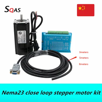 Besplatna dostava Nema23 close loop stepper motor kit 57HS76 2Nm/57HS112 3Nm DC motor+vozač HBS57+kabel enkoderom za linearnog pogona
