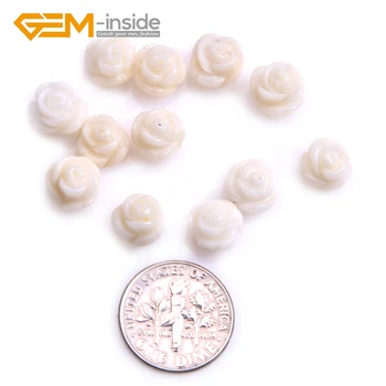8 mm 10 mm 14 mm polovica просверленного koralnog ružičaste bijele boje ružinog cvijeta dragog kamena perle za izradu nakita za vjenčanje naušnice i prstenje