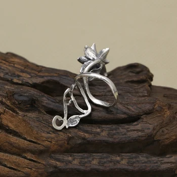 Prsten sada čisto (eng. sterling) srebro 925 sterling sretan cvijet podesiva moda Vjenčanje vjenčanje brand prsten žene nakit R32