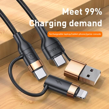 4-u-1 USB Type C kabel za Samsung S20 S10 Plus Xiaomi Fast Charging Wire Cord USB-C punjač za mobilni telefon USB Type-C PD kabel