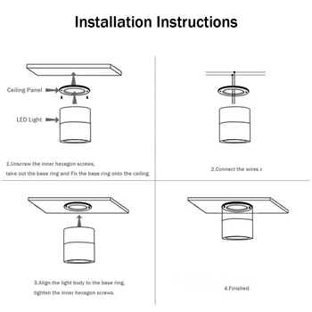 [DBF]kut podesivi strop No-Cut Surface Mounted Downlight 7W 10W 12W 15W LED stropni spot lampa za ukras kuhinje i spavaće sobe