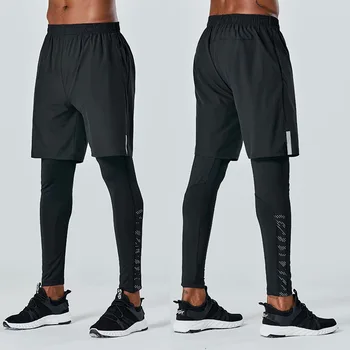 Nove muške lažni двухсекционные uske hlače beg fitness čipke sweatpants elastične быстросохнущие hlače osoba radi sportske hlače