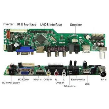 TV LED AV LCD VGA HDMI RF board Controller For LTN154BT08-R06 15.4