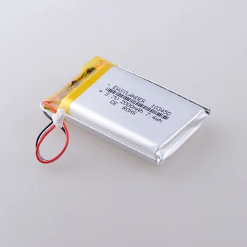 3.7 V 2000mAh 103450 litij-polimer LiPo baterija baterija baterija baterija baterija s JST 1.0 mm 3pin za ručni GPS Mp3 Bluetooth Smart Watch