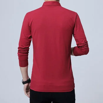 MFERLIER muška majica pamuk elastan plus size 4XL 5XL košulja dugih rukava muškarci 4 boje