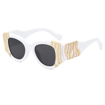 Ins Luxury Cat Eye sunčane naočale Žene 2021 berba ovalni sunčane naočale punk sunčane naočale muškarci Oculos Feminino Lentes Gafas De Sol UV400
