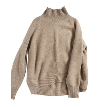Jesen i zima Novi kašmir džemper ženski pulover s visokim воротом slobodan debeli džemper kratki odlomak вязаная košulja