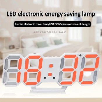 Digitalni zidni sat 3D LED alarm elektronski sat stolni sa velikim temperaturnim 12/24 satni prikaz
