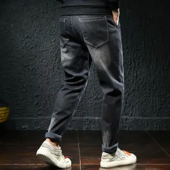2019 nove jesensko-zimske muške traperice visokog kvaliteta poznati brand traper hlače podstavljene muške hlače, muška moda plus size 28-46