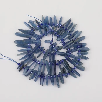 Oko 85шт/cjedilu,prirodne plave топазы Slab Point slobodnih zrna privjesak,plavi кианит ocjenjuju niti perle za nakit XT-14AMBE