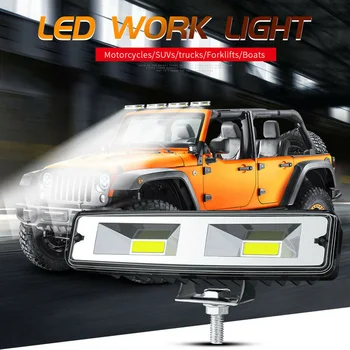12V 18W Car LED Work Light Bar COB Spotlight Running maglenka za suv i 4WD SUV ATV Car Driving Lamps