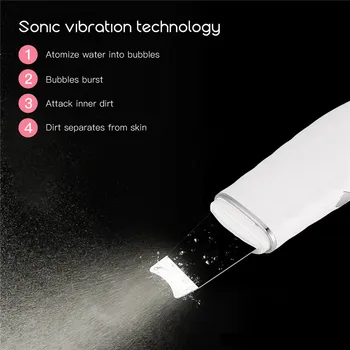 USB Punjiva ultrazvučni EMS Ion Face Scrubber Blackhead Wrinkle Maknuti 4 načina lifting lica čistač pora na koži Njegu ljepote