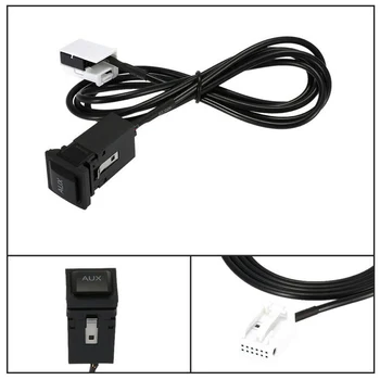 1 komplet AUX Switch Plug Adapter + kabel za ožičenje kabel za VW Scirocco Jetta 5 Golf mk5 mk6 RCD510 RNS315