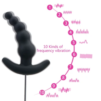 OLO Silikonska analni čep vibrator vibrantne anal balls ženska masturbacija 10 brzina muški maser prostate daljinski upravljač seks igračka