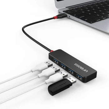 UFBOSS USB3.0 Ultra-Slim 4 Port USB 3.0 Super Speed 5Gbs 30CM HUB adapter za PC laptop površina
