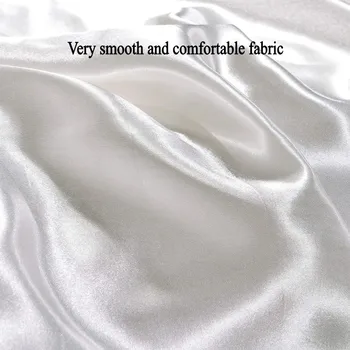 Saten umjetna svila prihvaćeni list sa elastične trake pune boje poklopac тюфяка Elastična traka jednokrevetna dvokrevetna puni Queen King Bed Sheets