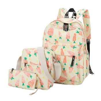 3pcs ispis školske torbe za djevojčice teen školski ruksak moda škola ruksaka za djecu Djeca putnu torbu crni ruksak 2020