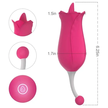 2 u 1 lizanje visoke točke G vibrator klitoris jezik stimulans vaginalni orgazam bradavica maser adult sex igračke za žene