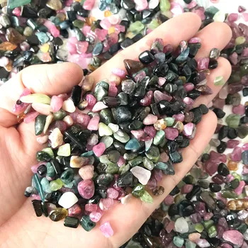 100 g 3-5mm miješanih boja turmalin cijele izrezati prirodni Kristal kamen šljunak oblik kamene perle za nakit narukvica i ogrlica DIY