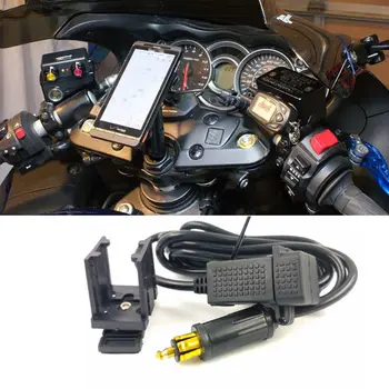 12V-24V motor DIN Hella Powerlet Plug to 2.1 A Dual USB punjač priključak adapter za BMW, Triumph mobilni telefon i GPS