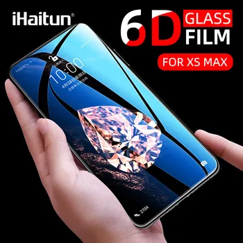 IHaitun Luxury 6D Glass For iPhone, 11 Pro Max X XS MAX XR kaljeno staklo zaštitnik ekrana za iPhone 10 7 8 Plus Full Cover Film