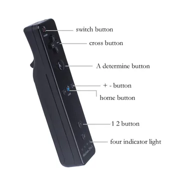 2 u 1 bežični gamepad kontroler za Nintendo Wii daljinski upravljač navigacijsku tipku+Нунчак sa silikonskim torbicom za Wii pribor