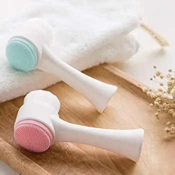 3D Two Side Face Wash sredstvo za Čišćenje Brush prijenosni silikon soft soft vlaknastih čistač lica za pranje zube ljepota kože maser četka