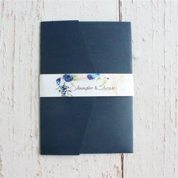 Svadbene pozivnice razglednice s конвертами personalizirane pozivnice ispis plava plava zelena 50 kom.