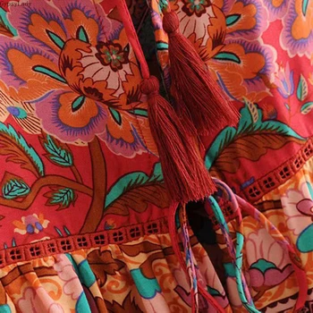 Gypsylady ljeto 2020 cvjetni print jakna dugih rukava Boho Košulje za žene kićankama romski narod hipi-šik Ženske jakne novi