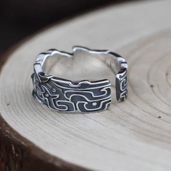 BALMORA čista srebra 925 Штабелируемое prsten za muškarce je mitsko biće ljubimac prsten nezasitan prsten otvori prsten je poklon nakit
