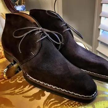 Muški umjetna koža moda cipele niska peta rese cipele haljina cipele gruba cipela cipele proljeće čizme stare klasične muške svakodnevne AP020