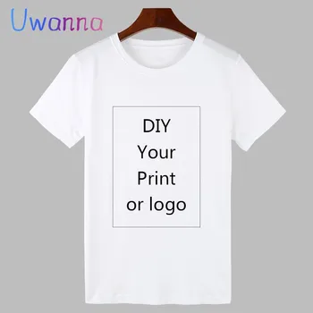 DIY like Your Photo or Logo Printed White Tops Slatka Cartoon t shirt Women Short Sleeve Funny Casual T-shirt Graphic tee women
