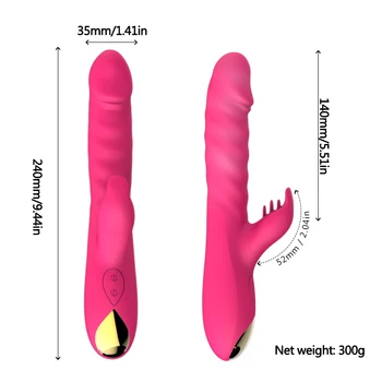 Jaki Zec Dvomotorni Vibrator Intimne Roba Za Seks, G-Točka Orgazam Stimulacijom Klitorisa Vaginalni Maser Seks-Igračke Za Žene