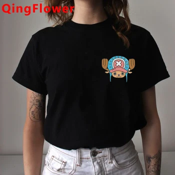 Japanska anime One Piece Luffy Zoro Harajuku Mike žene smiješno crtani film grafički t-shirt Ullzang majica 90-ih cool top tees ženski