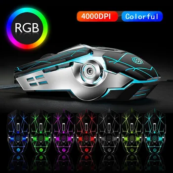 STARSHINE gaming mouse pc gamer laptop LED svjetla 4000DPI E-Sports Miš pogodan za notebook Desktop Office USB Gaming Mouse