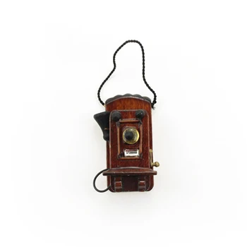 1/12 lutkine minijaturni pribor za mini vintage zidni telefon modeliranje namještaja igračke za ukras Lutkarske kuće