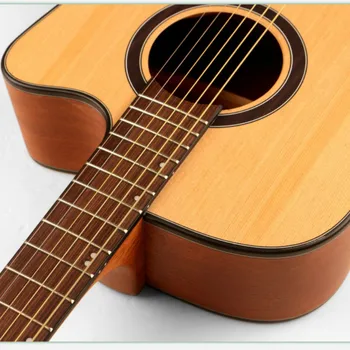 Gitara Akustična Električna All Sapele Smreka Čelična Žica 41 Centimetar D-Body Guitarra 6 Struna Folk Pop Otvor Postaviti Kurva Mat