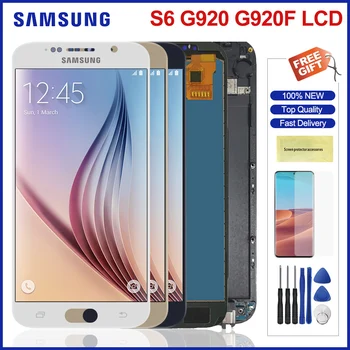 Samsung Galaxy S6 G920 SM-G920F G920F G920FD LCD zaslon osjetljiv na dodir Assesmbly zamjena za Samsung S6 G920 LCD zasloni