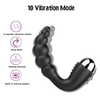 10 Brzina anal balls analni vibrator analni čep je klitoris stimulans ženska masturbacija muški maser prostate seks-igračke za odrasle