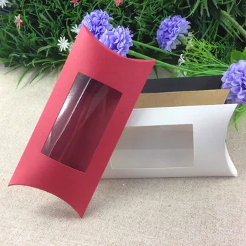 Diy bijela kutija jastuci sa PVC transparentan okvir okvir 1 lot =50box +50 kom interna kartica 16x7.8x2.4cmNecklace Card Gifg BOX Pendent Box